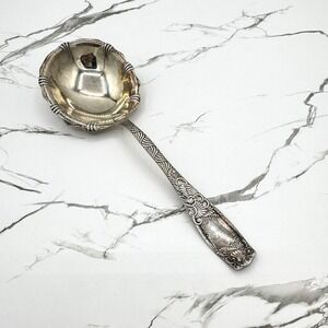 Antique Towle Silver Plate Eudora Ladle Berry Sugar Shell Spoon Serving Pat 1888